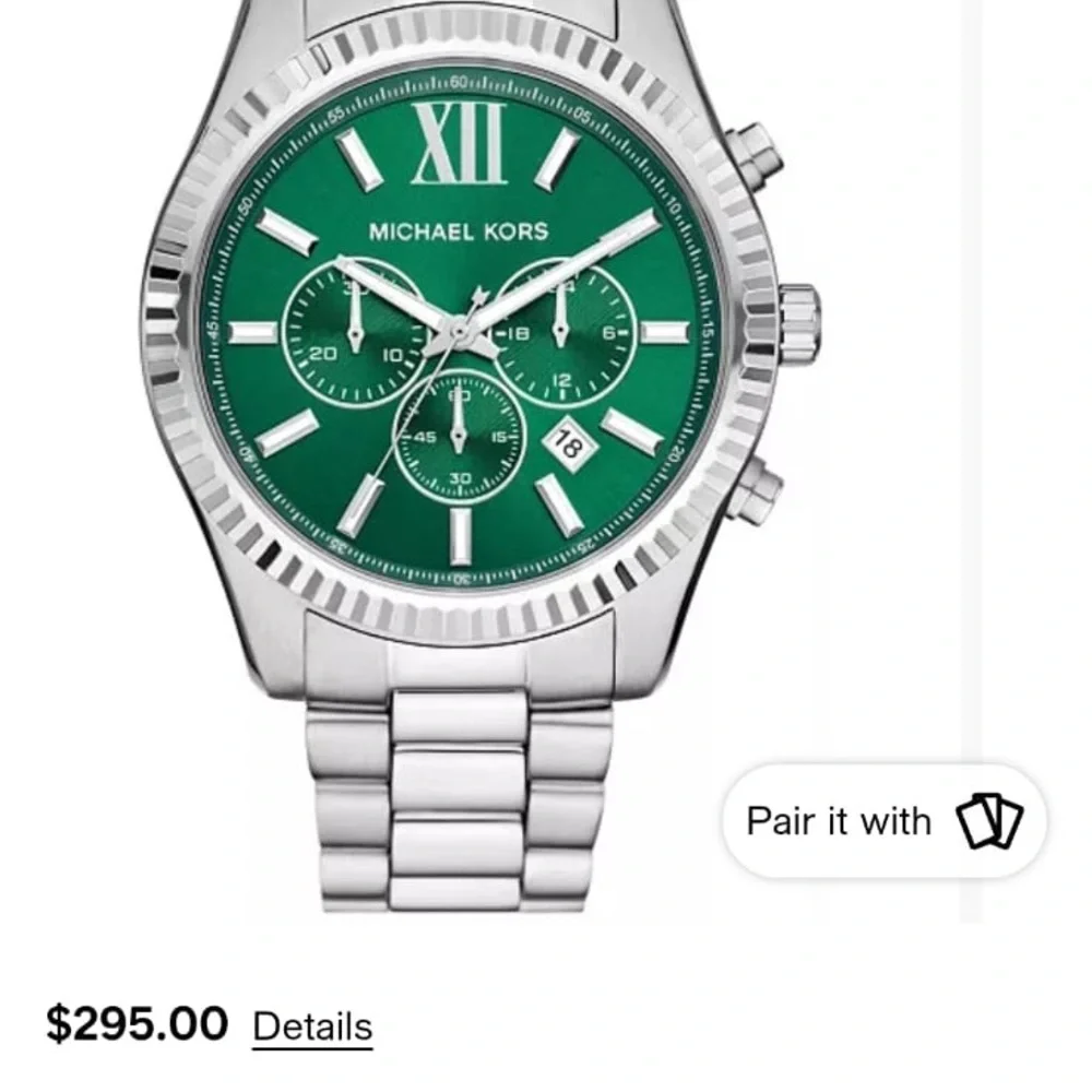 Michael Kors Lexington MK-6222 Olive Green Dial 38mm Mens Watch Chrono
